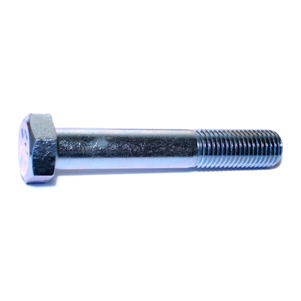 Midwest Fastener Grade 5, 1"-8 Hex Head Cap Screw, Zinc Plated Steel, 6 in L, 10 PK 54416 - main